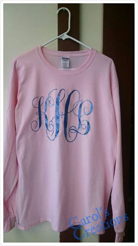 Personalizedmonogrammed Long Sleeve T Shirtlarge Monogrammed