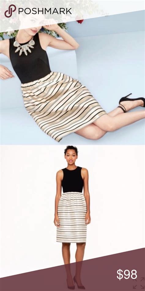 J Crew Gold Striped Black Holiday Dress Cocktail Black Holiday Dress