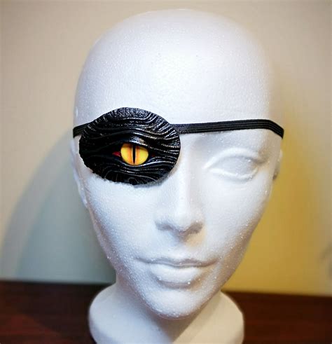 Black Leather Eye Patch Cosplay Evil Eye Steampunk Pirate - Etsy