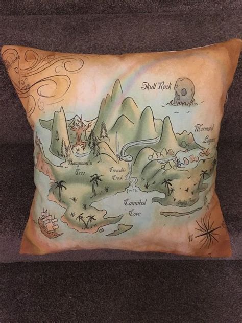 Peter Pan Themed Room Cushion Of The Map Of Neverland Baby Bedroom