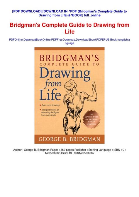 Bridgmans Complete Guide To Drawing From Life