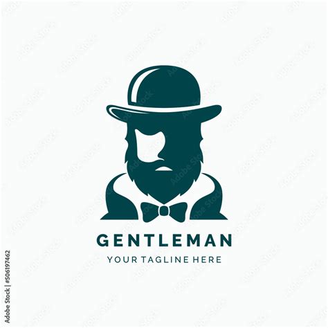 Vintage gentleman logo design vector Stock Vector | Adobe Stock