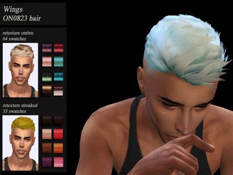 The Sims Resource Wings ON0823 Hair Retextured By HoneysSims4 Sims 4