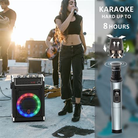 Buy JYX Karaoke Machine With 2 UHF Wireless Microphones Bass Treble