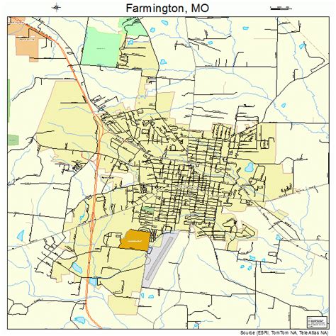 Farmington Missouri Street Map 2923752