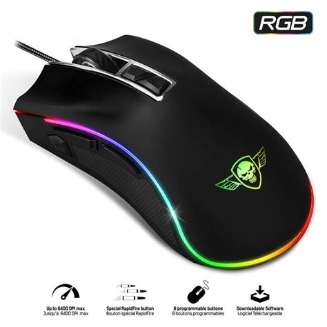 Spirit Of Gamer S Pm Souris Dpi Avec Boutons Numedia