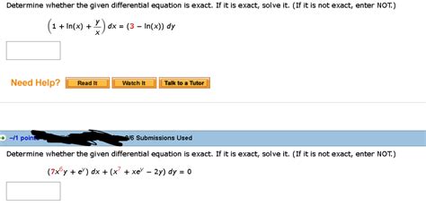 Solved Determine Whether The Given Differential Equation Is