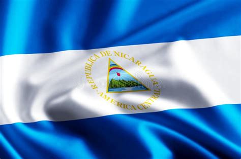 Ejemplo De La Bandera De Nicaragua Stock De Ilustraci N Ilustraci N