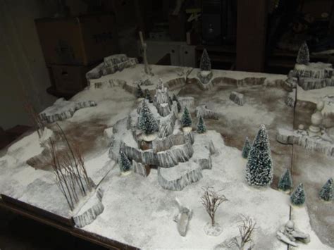 Board Iceworld Snow Terrain Warhammer Terrain Wargaming Terrain