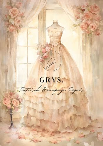 Grys Textured Decoupage Paper Gorgeous Gown Redesigns