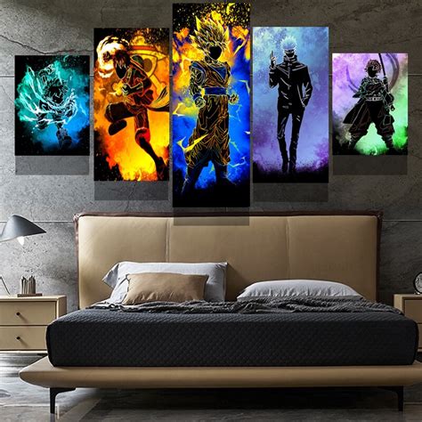 Quadro Decorativo Pe As Mosaico Animes Goku Boku No Hero Izuku