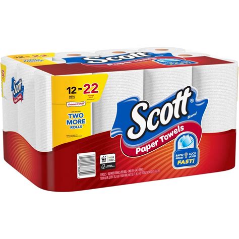 Scott Choose A Sheet Paper Towels Mega Rolls 1 Ply 102 Sheets