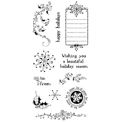 Inkadinkado Clear Stamps Doodle Holiday