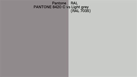 Pantone C Vs Ral Light Grey Ral Side By Side Comparison