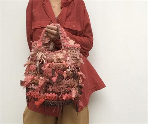 Original Woven Crochet Bag Ooak Original Crocheted Handbag Etsy