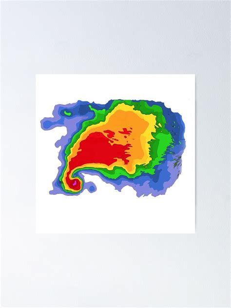 Supercell Radar Hook Echo 2 Poster For Sale By Asasch Redbubble