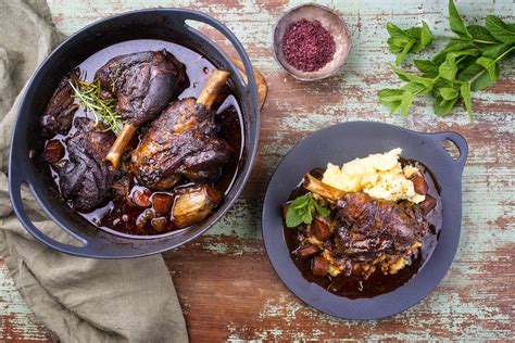 Red Wine Braised Lamb Shanks Smeg Cucina