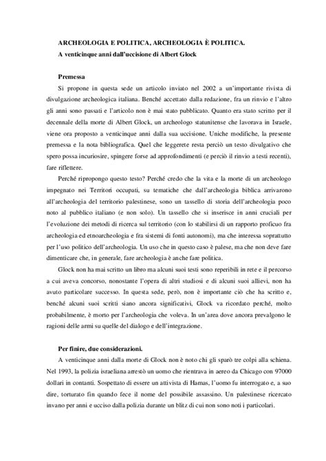 (PDF) 285 - ARCHEOLOGIA E POLITICA, ARCHEOLOGIA È POLITICA