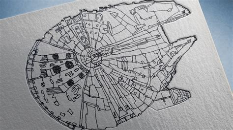 How To Draw The Millennium Falcon From Star Wars Easy Step By Step