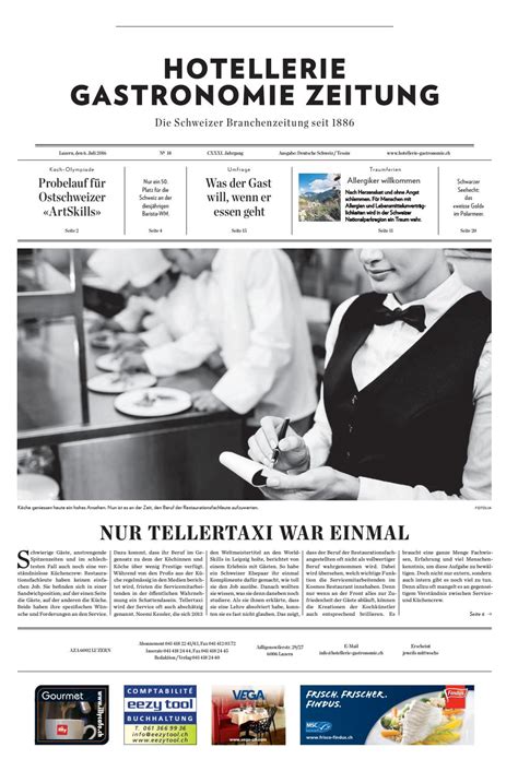 Hg Zeitung 182016 By Hotelleriegastronomieverlag Issuu