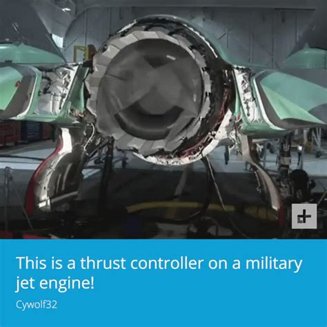 This is what the thrust controller on a military jet engine looks like ...