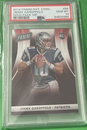 Jimmy Garoppolo Panini Vip Party Gold Pack Sp Prizm National Rc