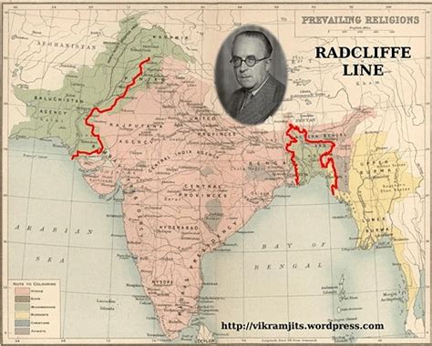 Radcliffe line: 72 years since Cyril Radcliffe’s line on the India map ...