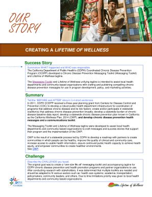 Fillable Online Cdph Ca Storytelling Form EXAMPLE California