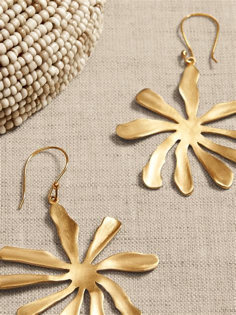 Abstract Flower Earrings Aureus Argent Banana Republic