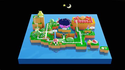 Super Mario Land 2 Map 3D Model TurboSquid 1999522