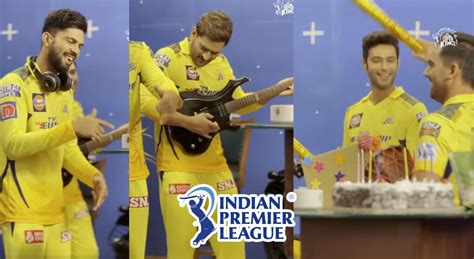 Ipl Watch New Guitarist In Town Ms Dhoni Floors Netizens By