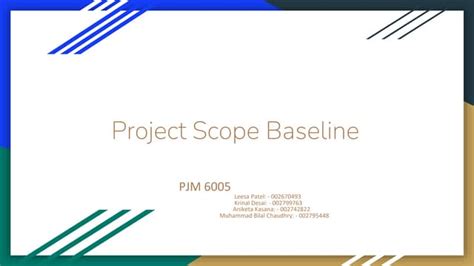 Project Scope Baseline Presentation Outlining Every Ppt