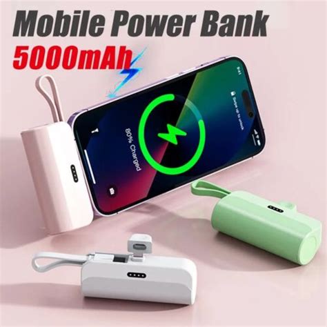 5000mah Mini Power Bank Portable Fast Charger External Battery For Iphone Type C Ebay