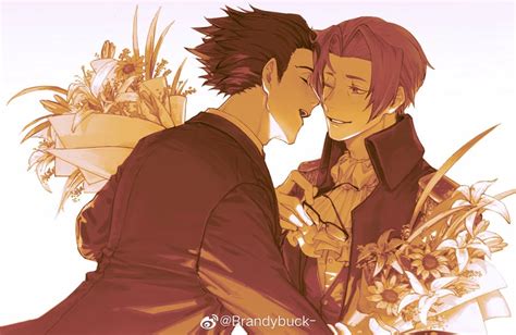 Phoenix Wright And Miles Edgeworth Ace Attorney Drawn By Brandybuck