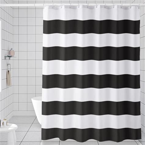 Black And White Fabric Shower Curtain Atelier Yuwa Ciao Jp