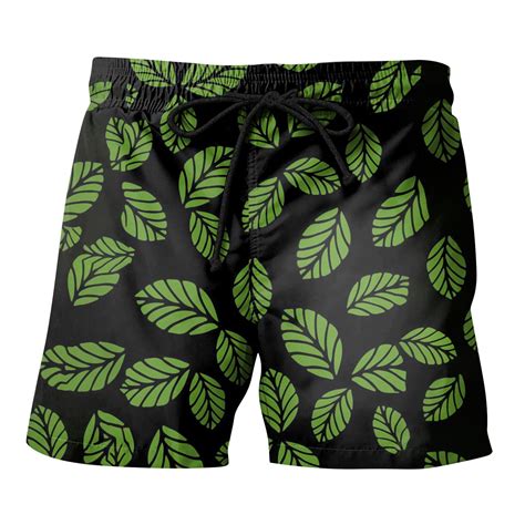 Qwertyu Mens Hawaiian Swim Trunks Palm Tree Tropical Print Summer