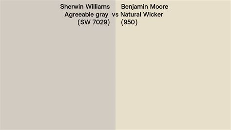 Sherwin Williams Agreeable Gray Sw 7029 Vs Benjamin Moore Natural Wicker 950 Side By Side