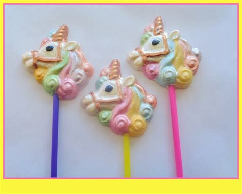 Unicorn Chocolate Lollipopschocolate Unicorngirls Unicorn Etsy