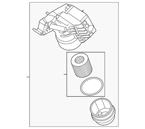 Genuine Oil Filter Housing For 2021 2024 Genesis Part 26310 2T000