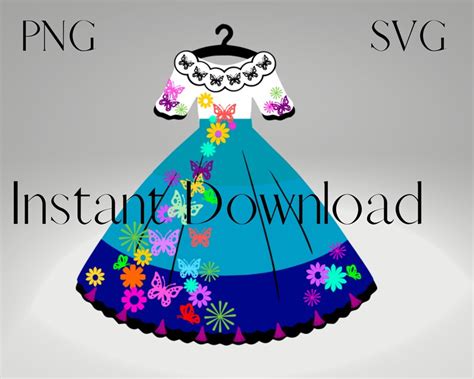 Princess Dress Mirabel Mirabel Svg Mirabel Png Mirabel Etsy