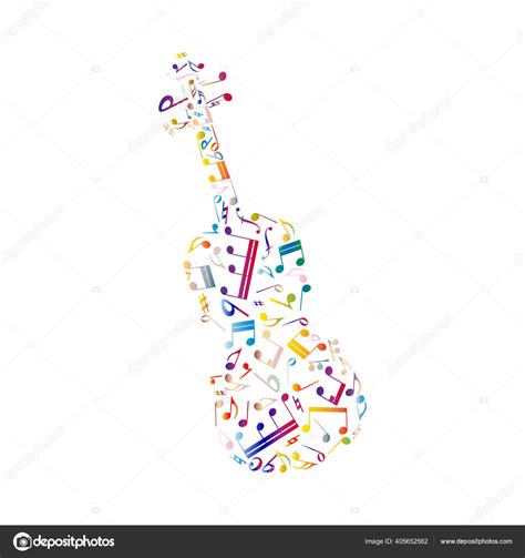 Fondo Musical Con Viol N Notas Coloridas Ilustraci N Vectorial Vector