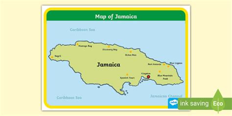 Jamaica Map Teacher Made Twinkl