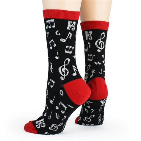 Women S Fun Novelty Socks With Dancing Music Notes Foot Traffic