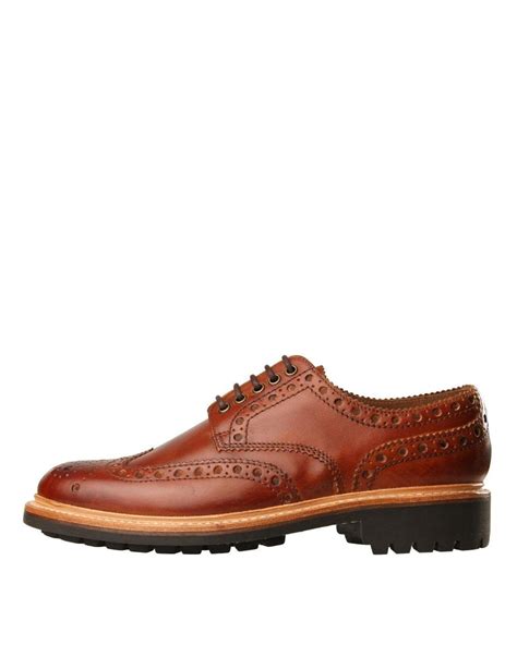 Grenson Deep Tan Archie Brogue In Brown For Men Lyst