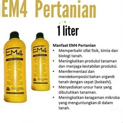 Jual Em Micro Organisme Pertanian Pupuk Organik Cair Tanaman L