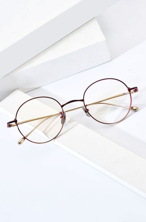 Fonex Titanium Glasses Frame Men Vintage Round Myopia Optical