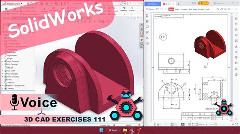 SolidWorks 3D CAD EXERCISES 111 StudyCadCam Solution Tutorial