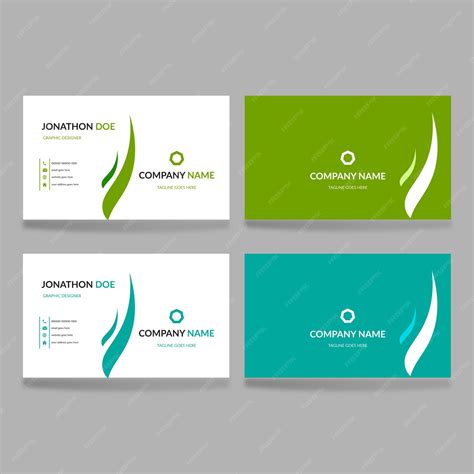 Premium Vector Simple Clean Business Card Design Template