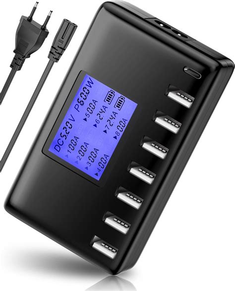 Orangeck Multi Usb Ladestation Ladeger T Mehrere Ger Te Mit Led