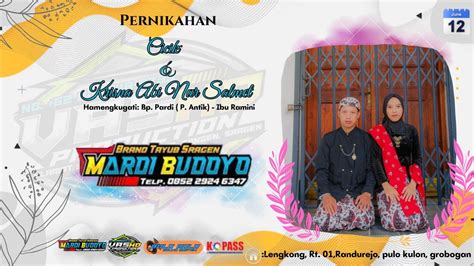 Live MALAM KARAWITAN MARDI BUDOYO Pernikahan Rr Cicik BG Krisna